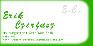 erik czirfusz business card